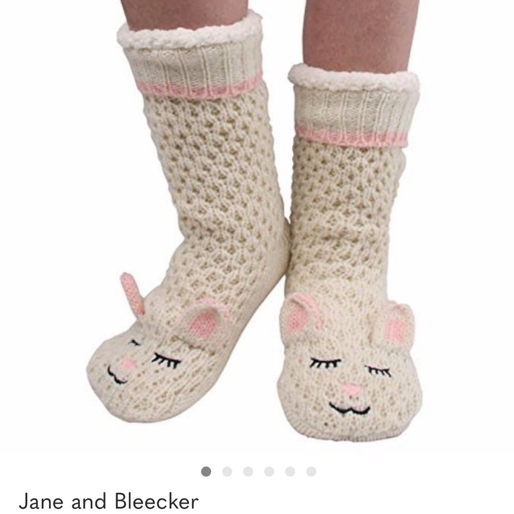 Jane & Bleeker Pull On Slipper Socks
